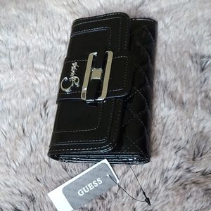GUESS WOMENS WALLET PURSE  NEW FAUX LEATHER QUILTED